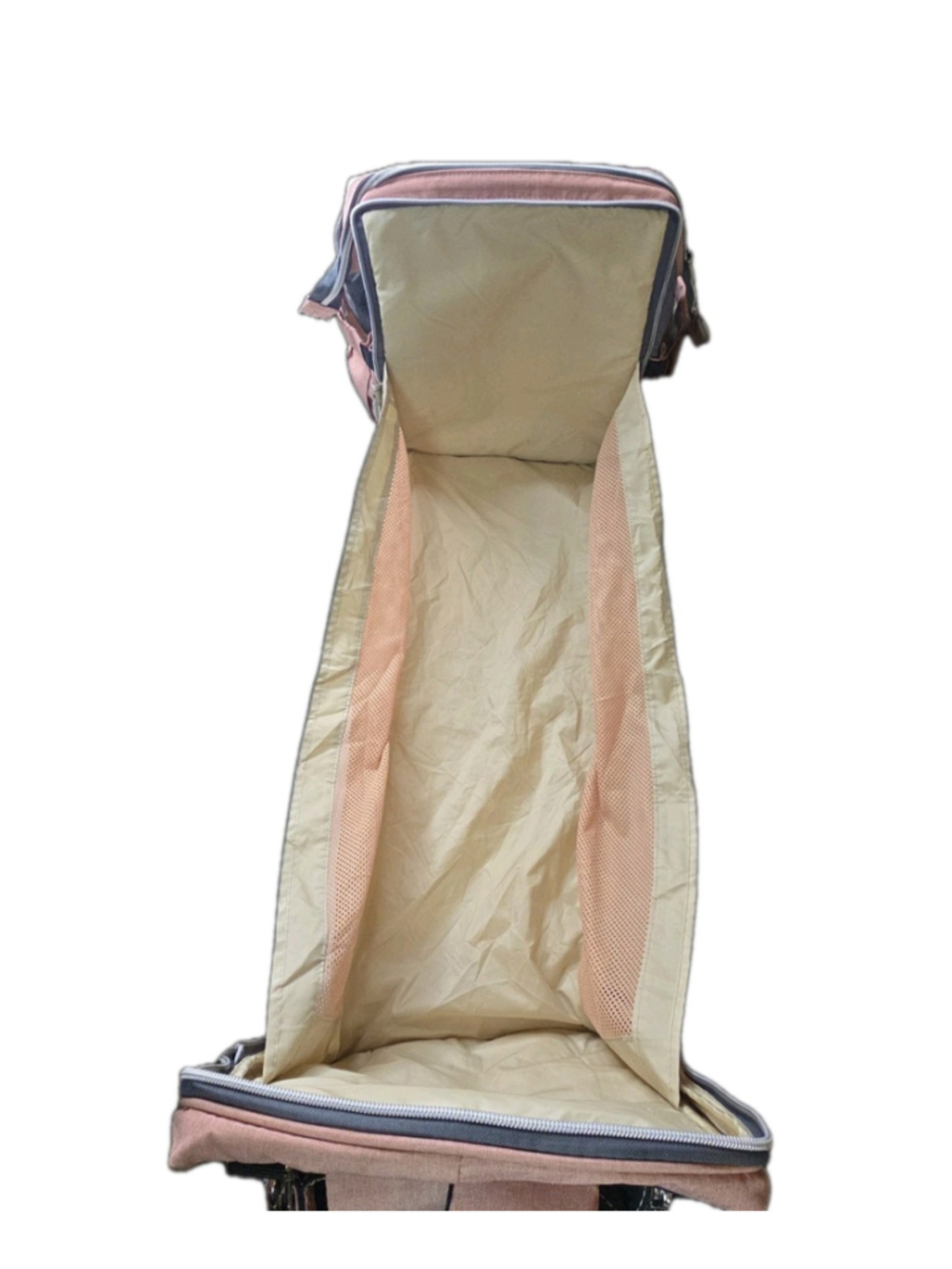 Yoofoss 3 In 1 Diaper Bag Backpack Pink Gray Built In Changing Station Baby Bag - Picture 3 of 9